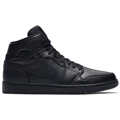 Nike Air Jordan 1 Retro All Black с мехом