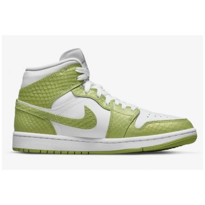 Nike Wmns Air Jordan 1 Mid SE Green Python