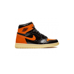 Nike Air Jordan 1 Retro High OG Lard черные с оранжевым