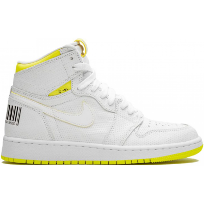 Кроссовки Nike Air Jordan 1 Retro white/yellow